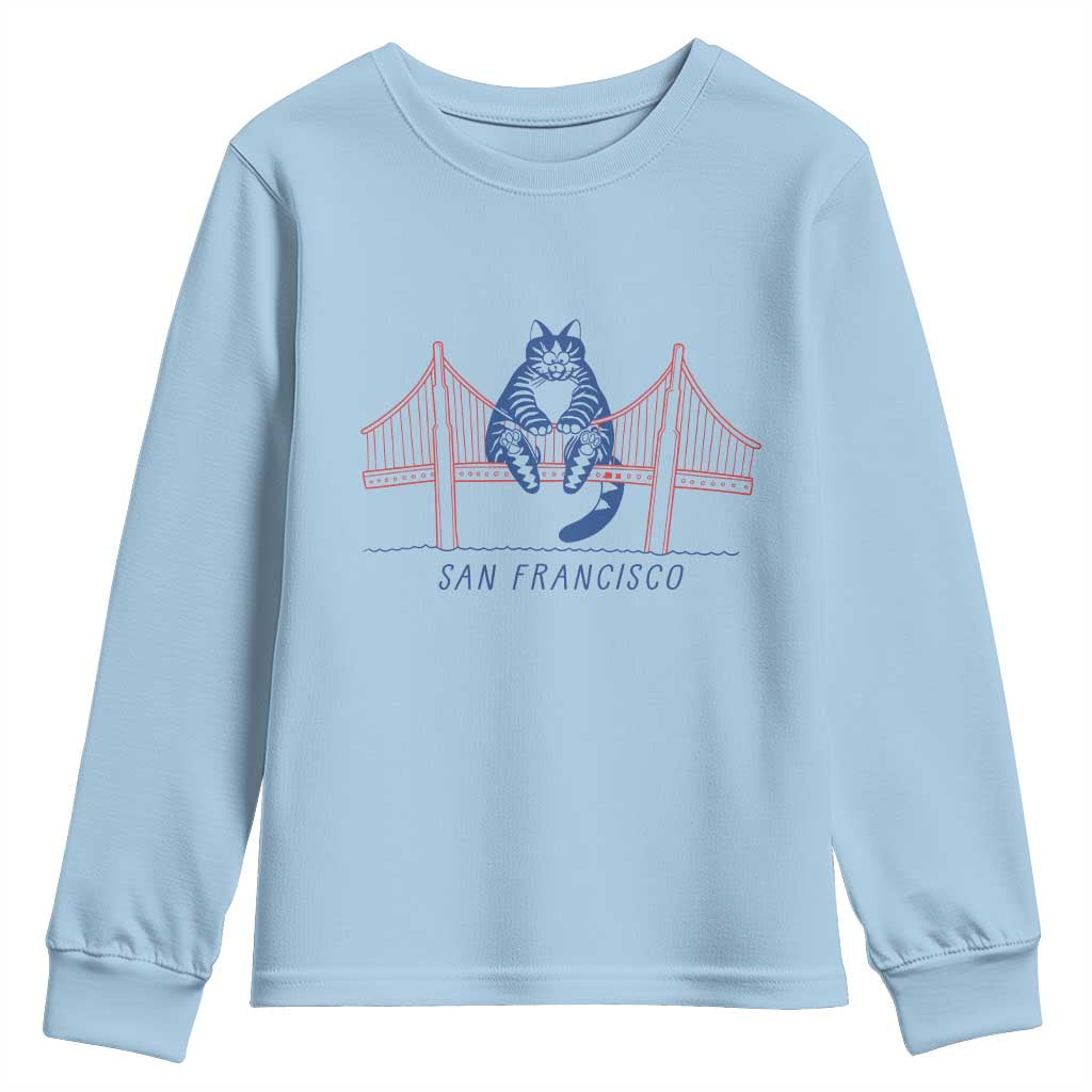Funny Cat San Francisco Golden Gate Youth Sweatshirt