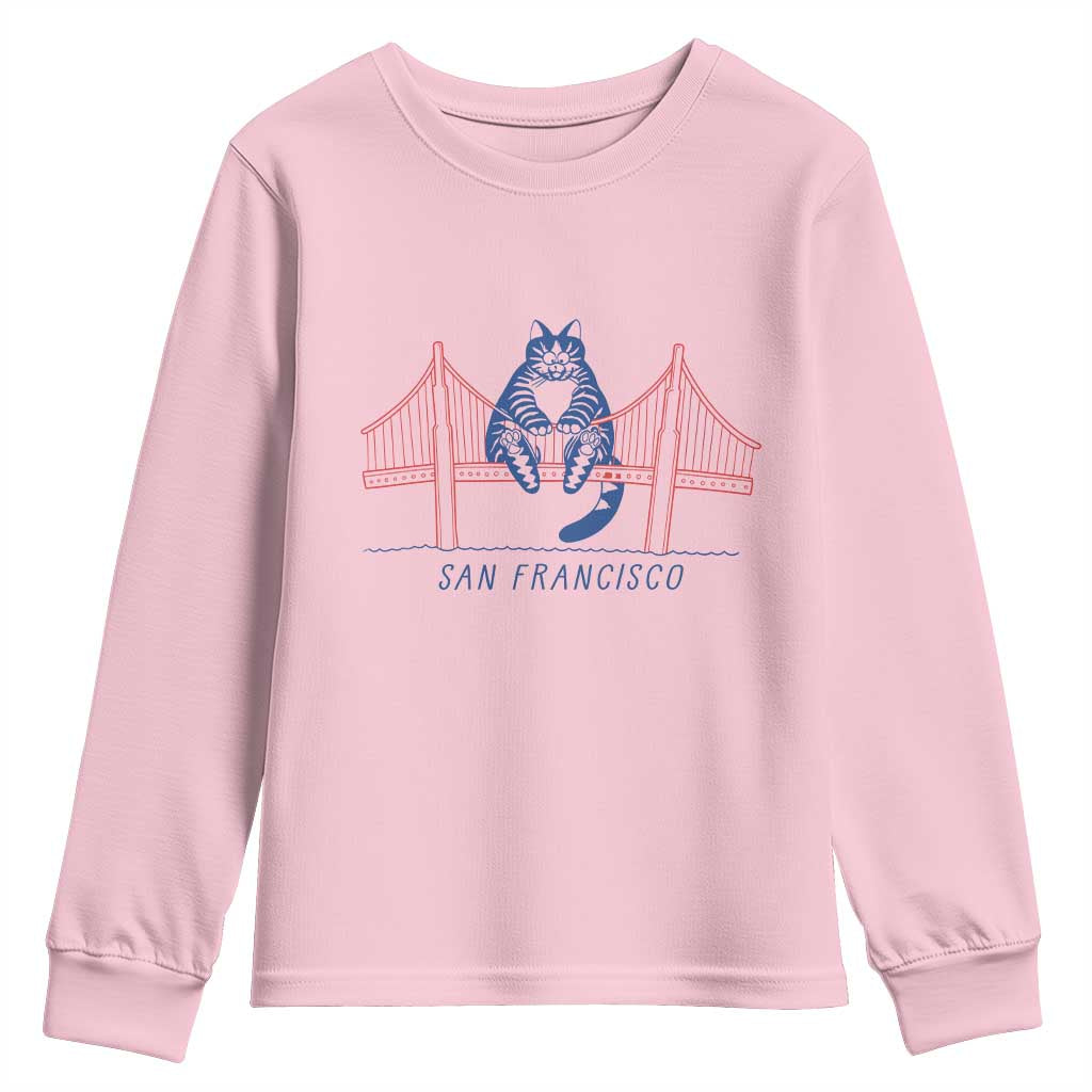 Funny Cat San Francisco Golden Gate Youth Sweatshirt