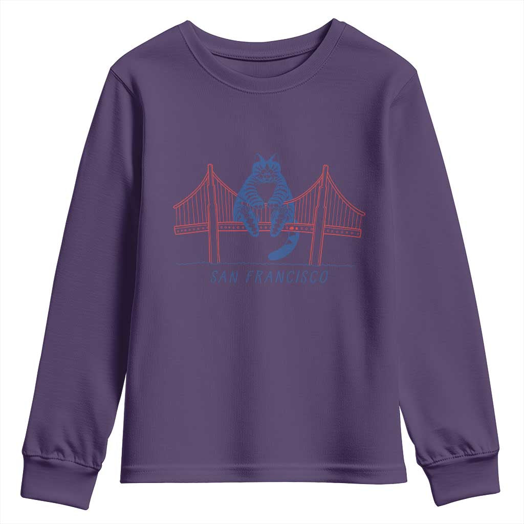 Funny Cat San Francisco Golden Gate Youth Sweatshirt