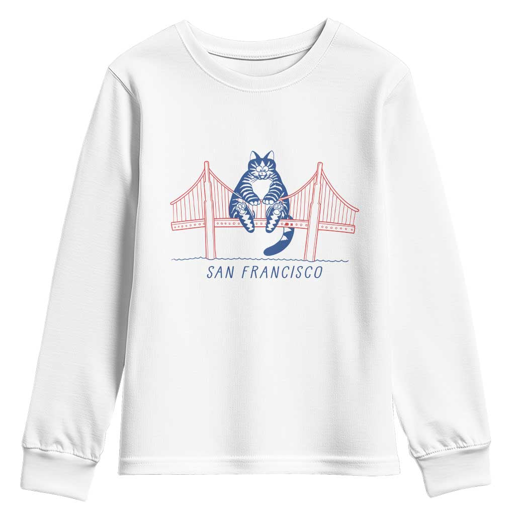 Funny Cat San Francisco Golden Gate Youth Sweatshirt