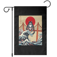 San Francisco Cat Garden Flag Vintage Japanese Anime Kawaii Cat Sunset