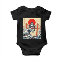 San Francisco Cat Baby Onesie Vintage Japanese Anime Kawaii Cat Sunset