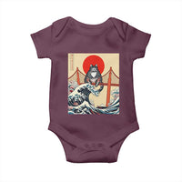 San Francisco Cat Baby Onesie Vintage Japanese Anime Kawaii Cat Sunset