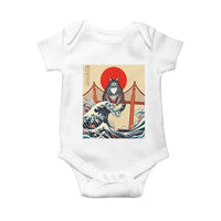 San Francisco Cat Baby Onesie Vintage Japanese Anime Kawaii Cat Sunset