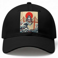 San Francisco Cat Baseball Cap Vintage Japanese Anime Kawaii Cat Sunset