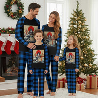 San Francisco Cat Plaid Pajama Set Vintage Japanese Anime Kawaii Cat Sunset