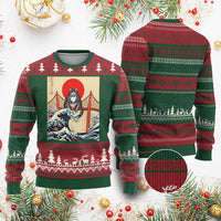 San Francisco Cat Ugly Christmas Sweater Vintage Japanese Anime Kawaii Cat Sunset