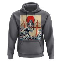San Francisco Cat Hoodie Vintage Japanese Anime Kawaii Cat Sunset