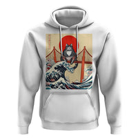 San Francisco Cat Hoodie Vintage Japanese Anime Kawaii Cat Sunset