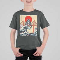 San Francisco Cat T Shirt For Kid Vintage Japanese Anime Kawaii Cat Sunset