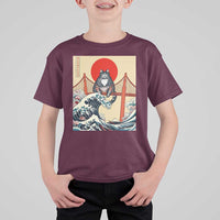 San Francisco Cat T Shirt For Kid Vintage Japanese Anime Kawaii Cat Sunset