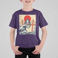 San Francisco Cat T Shirt For Kid Vintage Japanese Anime Kawaii Cat Sunset