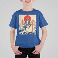 San Francisco Cat T Shirt For Kid Vintage Japanese Anime Kawaii Cat Sunset