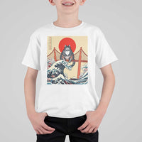 San Francisco Cat T Shirt For Kid Vintage Japanese Anime Kawaii Cat Sunset