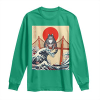 San Francisco Cat Long Sleeve Shirt Vintage Japanese Anime Kawaii Cat Sunset