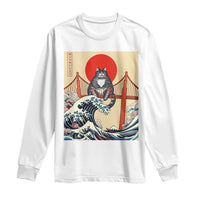San Francisco Cat Long Sleeve Shirt Vintage Japanese Anime Kawaii Cat Sunset