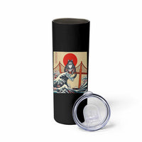 San Francisco Cat Skinny Tumbler Vintage Japanese Anime Kawaii Cat Sunset