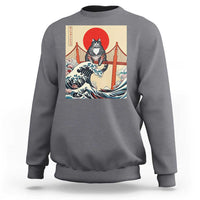 San Francisco Cat Sweatshirt Vintage Japanese Anime Kawaii Cat Sunset