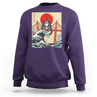 San Francisco Cat Sweatshirt Vintage Japanese Anime Kawaii Cat Sunset