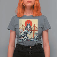 San Francisco Cat T Shirt For Women Vintage Japanese Anime Kawaii Cat Sunset