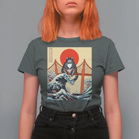 San Francisco Cat T Shirt For Women Vintage Japanese Anime Kawaii Cat Sunset