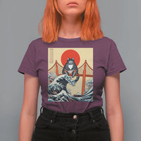 San Francisco Cat T Shirt For Women Vintage Japanese Anime Kawaii Cat Sunset