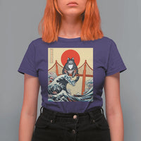 San Francisco Cat T Shirt For Women Vintage Japanese Anime Kawaii Cat Sunset