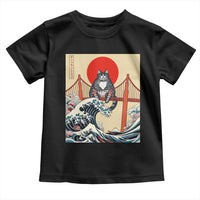 San Francisco Cat Toddler T Shirt Vintage Japanese Anime Kawaii Cat Sunset