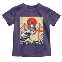 San Francisco Cat Toddler T Shirt Vintage Japanese Anime Kawaii Cat Sunset