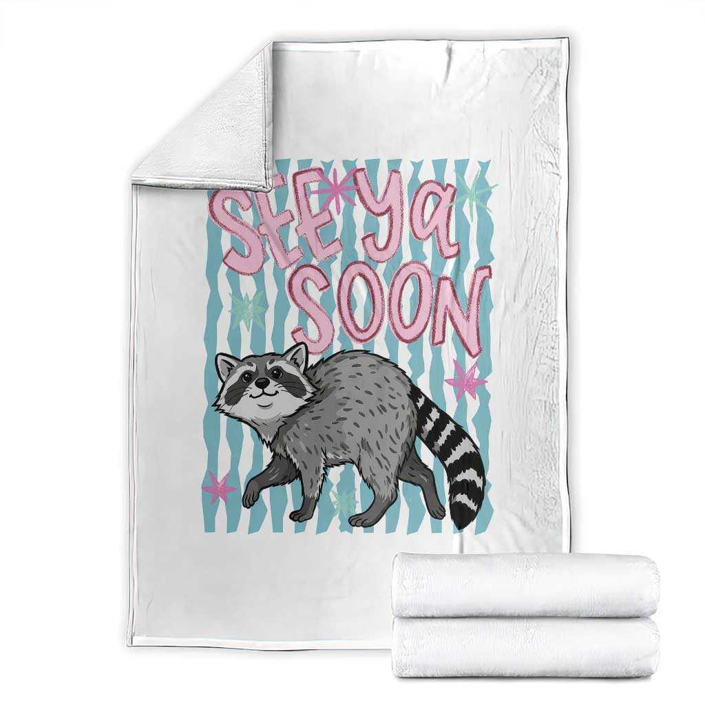 See Ya Soon Raccoon Throw Blanket Funny Last Day of School