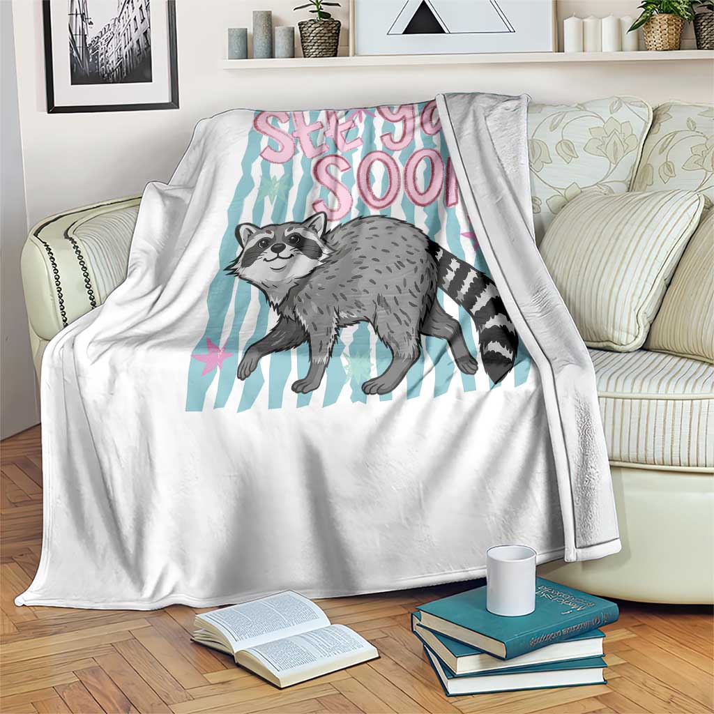See Ya Soon Raccoon Throw Blanket Funny Last Day of School