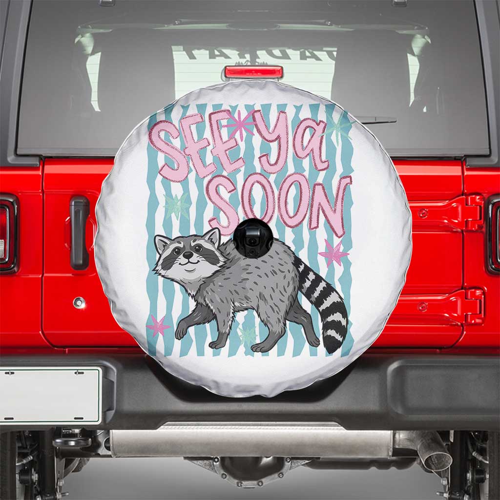 See Ya Soon Raccoon Spare Tire Cover Funny Last Day of School