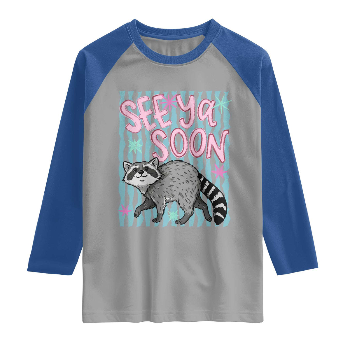 See Ya Soon Raccoon Raglan Shirt Funny Last Day of School