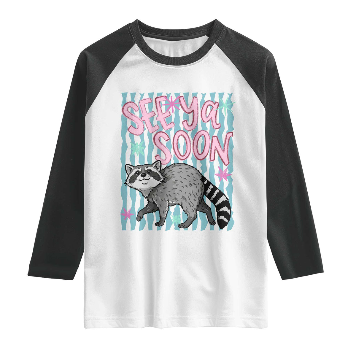 See Ya Soon Raccoon Raglan Shirt Funny Last Day of School