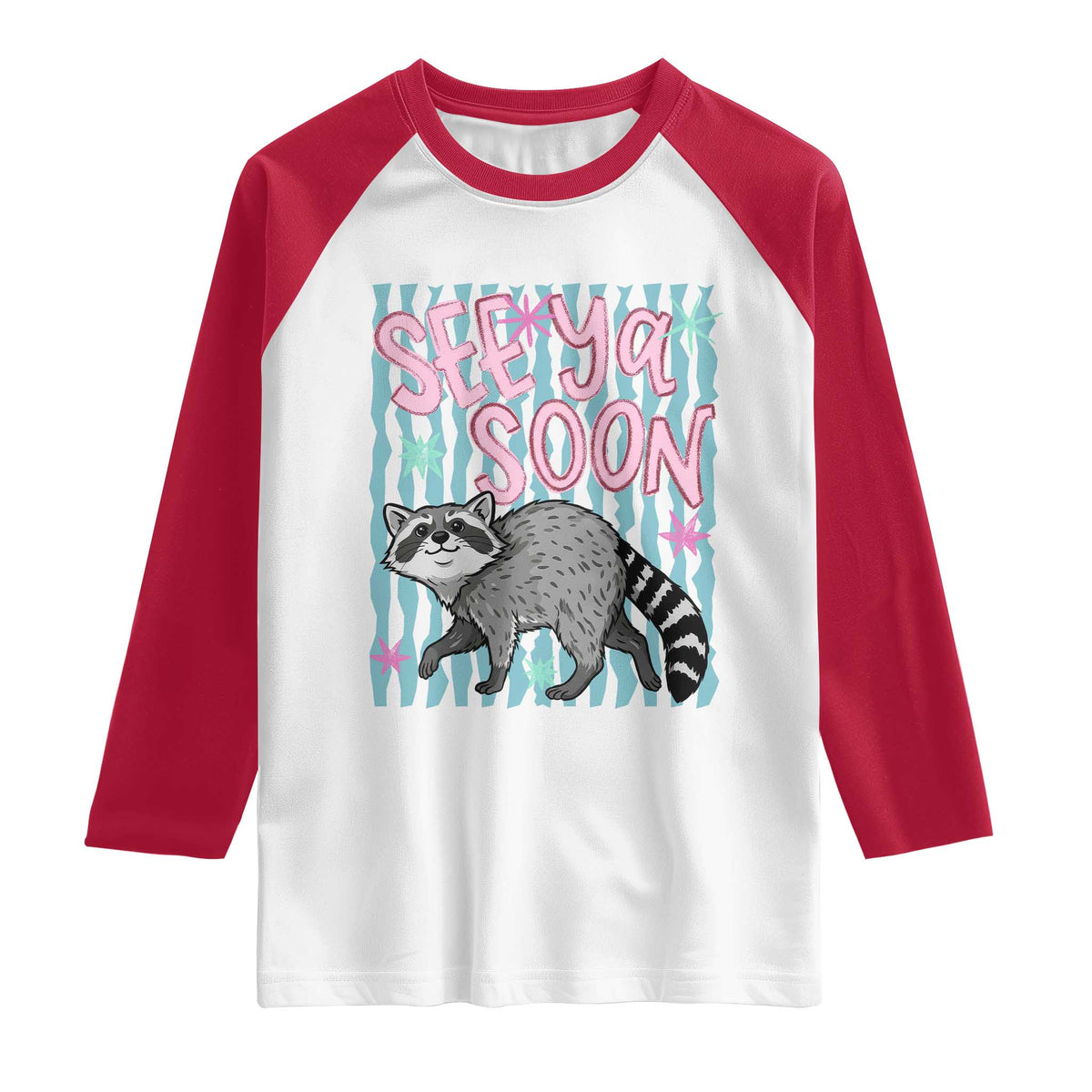 See Ya Soon Raccoon Raglan Shirt Funny Last Day of School