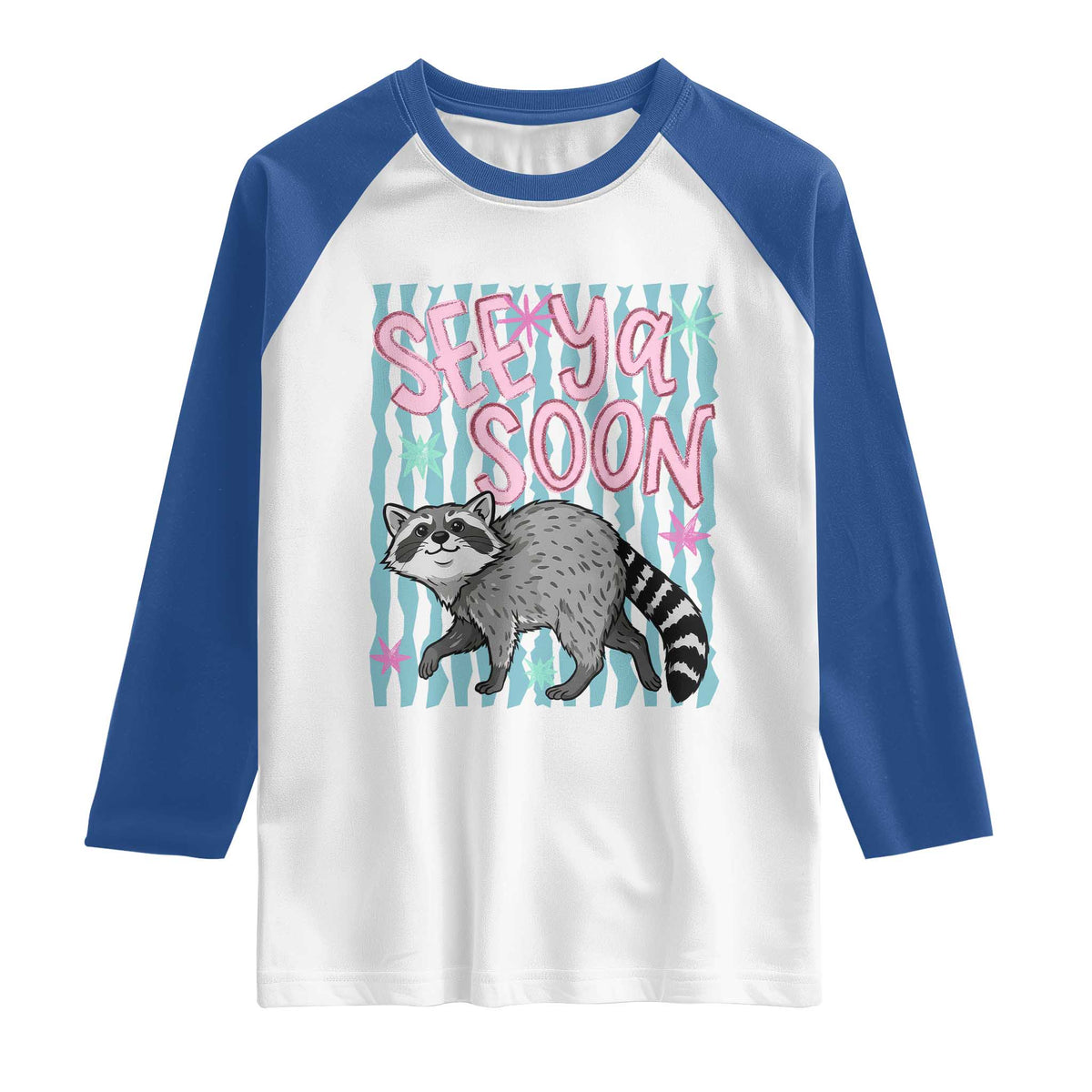 See Ya Soon Raccoon Raglan Shirt Funny Last Day of School