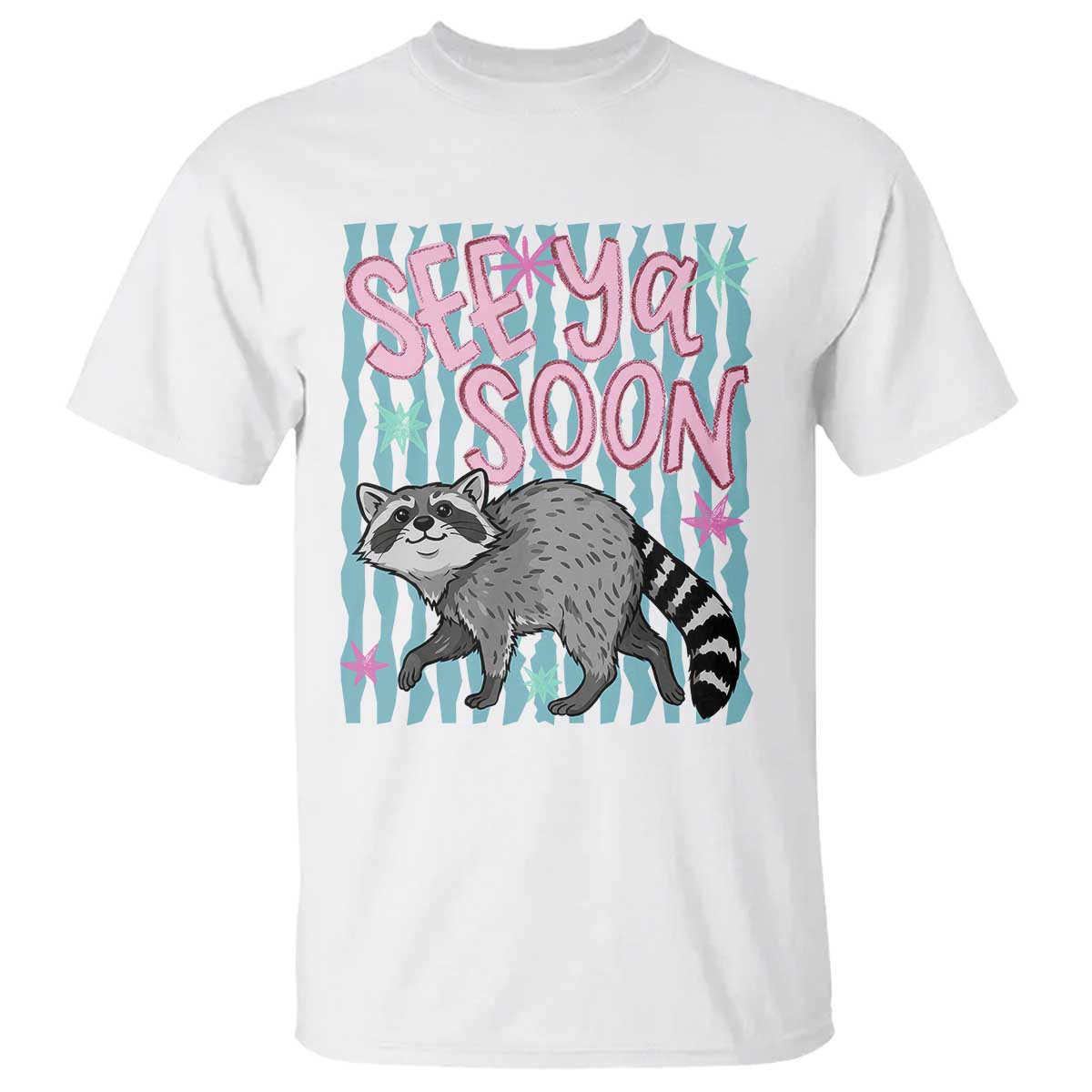 See Ya Soon Raccoon T Shirt Funny Last Day of School