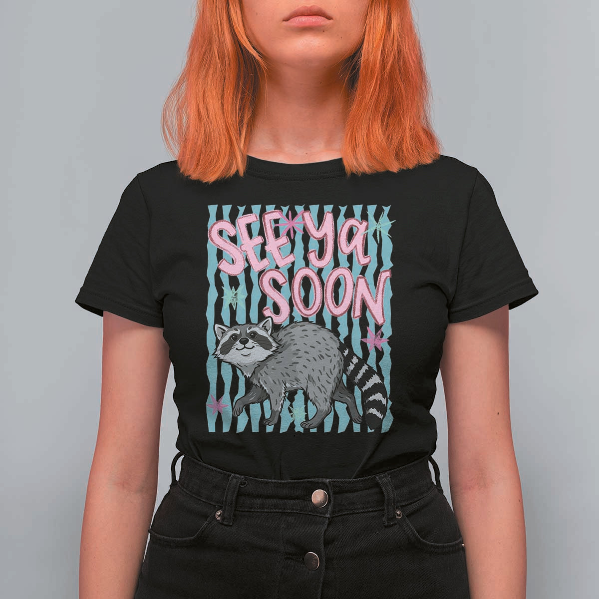 See Ya Soon Raccoon T Shirt For Women Funny Last Day of School