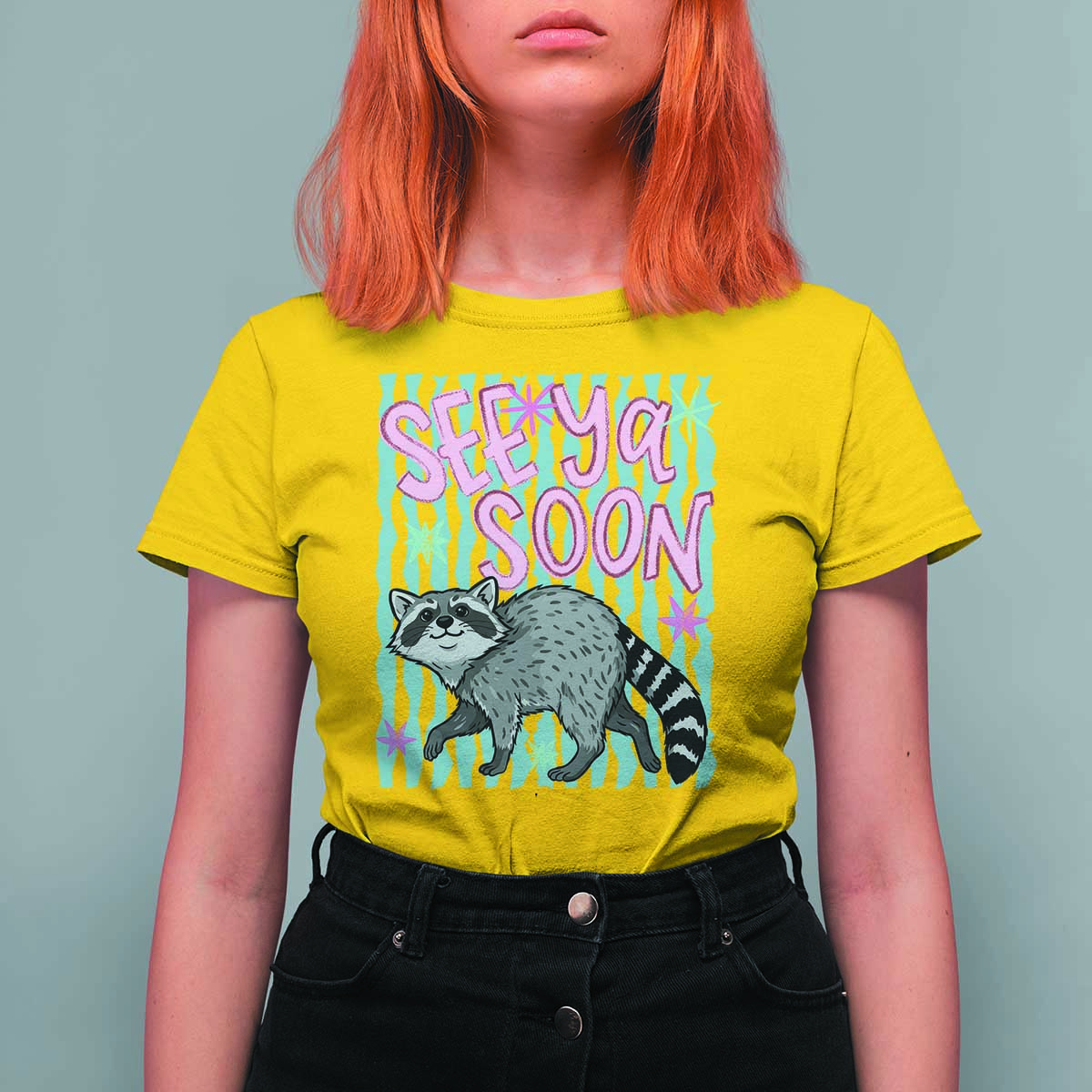 See Ya Soon Raccoon T Shirt For Women Funny Last Day of School