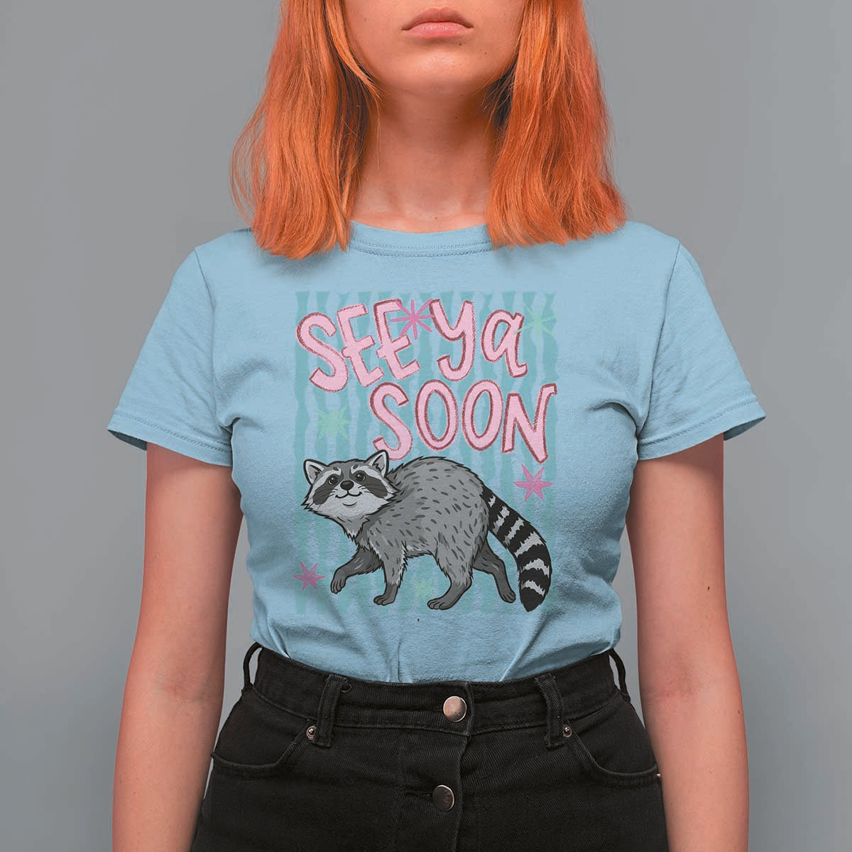 See Ya Soon Raccoon T Shirt For Women Funny Last Day of School