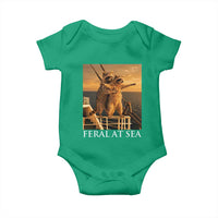 Vintage Feral At Sea Cruise Baby Onesie Funny Raccoon Parody Movie