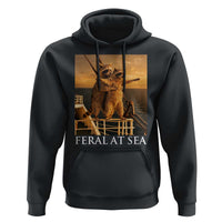 Vintage Feral At Sea Cruise Hoodie Funny Raccoon Parody Movie