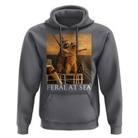 Vintage Feral At Sea Cruise Hoodie Funny Raccoon Parody Movie