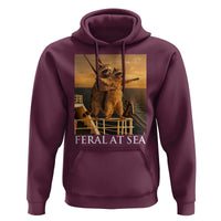Vintage Feral At Sea Cruise Hoodie Funny Raccoon Parody Movie