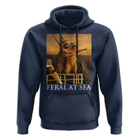 Vintage Feral At Sea Cruise Hoodie Funny Raccoon Parody Movie