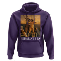 Vintage Feral At Sea Cruise Hoodie Funny Raccoon Parody Movie