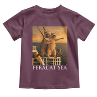 Vintage Feral At Sea Cruise Toddler T Shirt Funny Raccoon Parody Movie