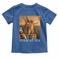 Vintage Feral At Sea Cruise Toddler T Shirt Funny Raccoon Parody Movie