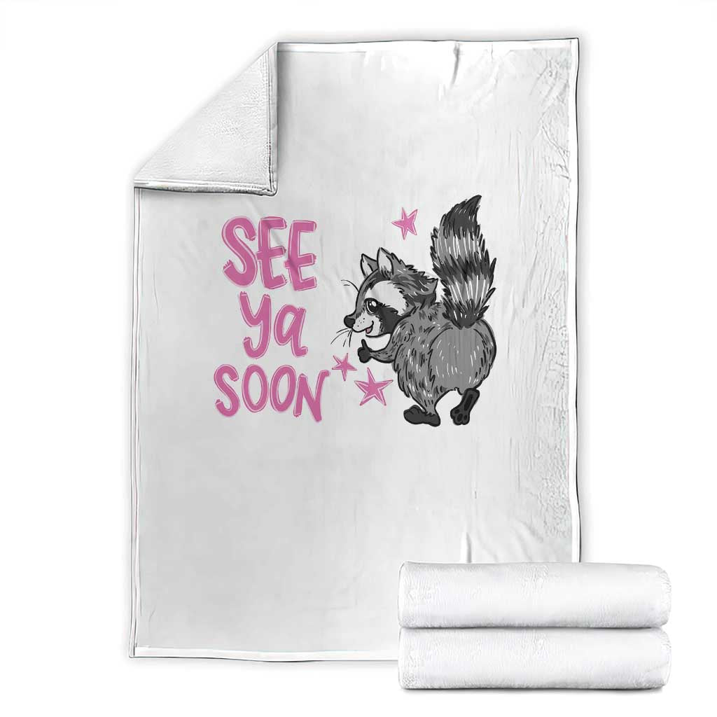 See Ya Soon Raccoon Throw Blanket Funny Last Day Of School