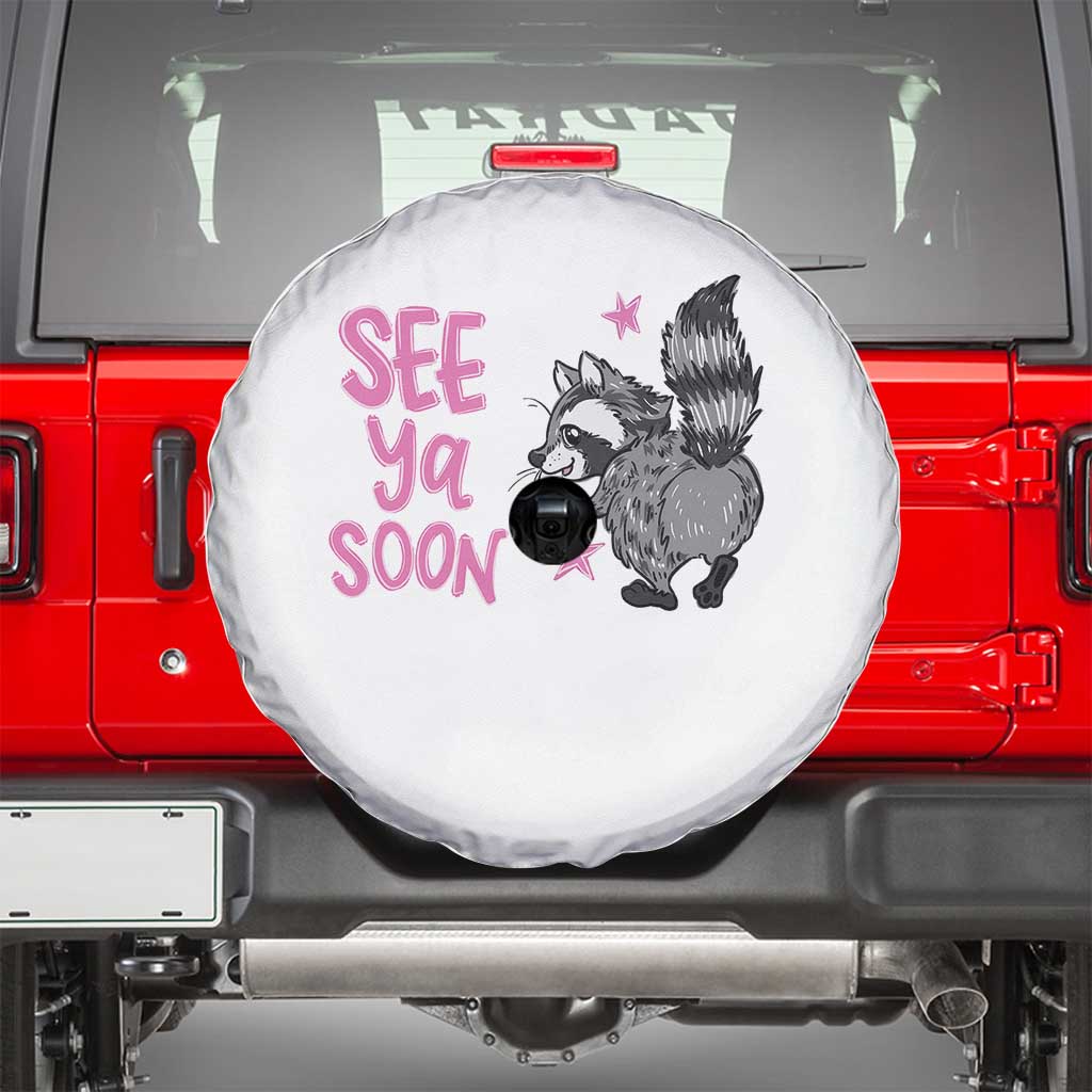 See Ya Soon Raccoon Spare Tire Cover Funny Last Day Of School